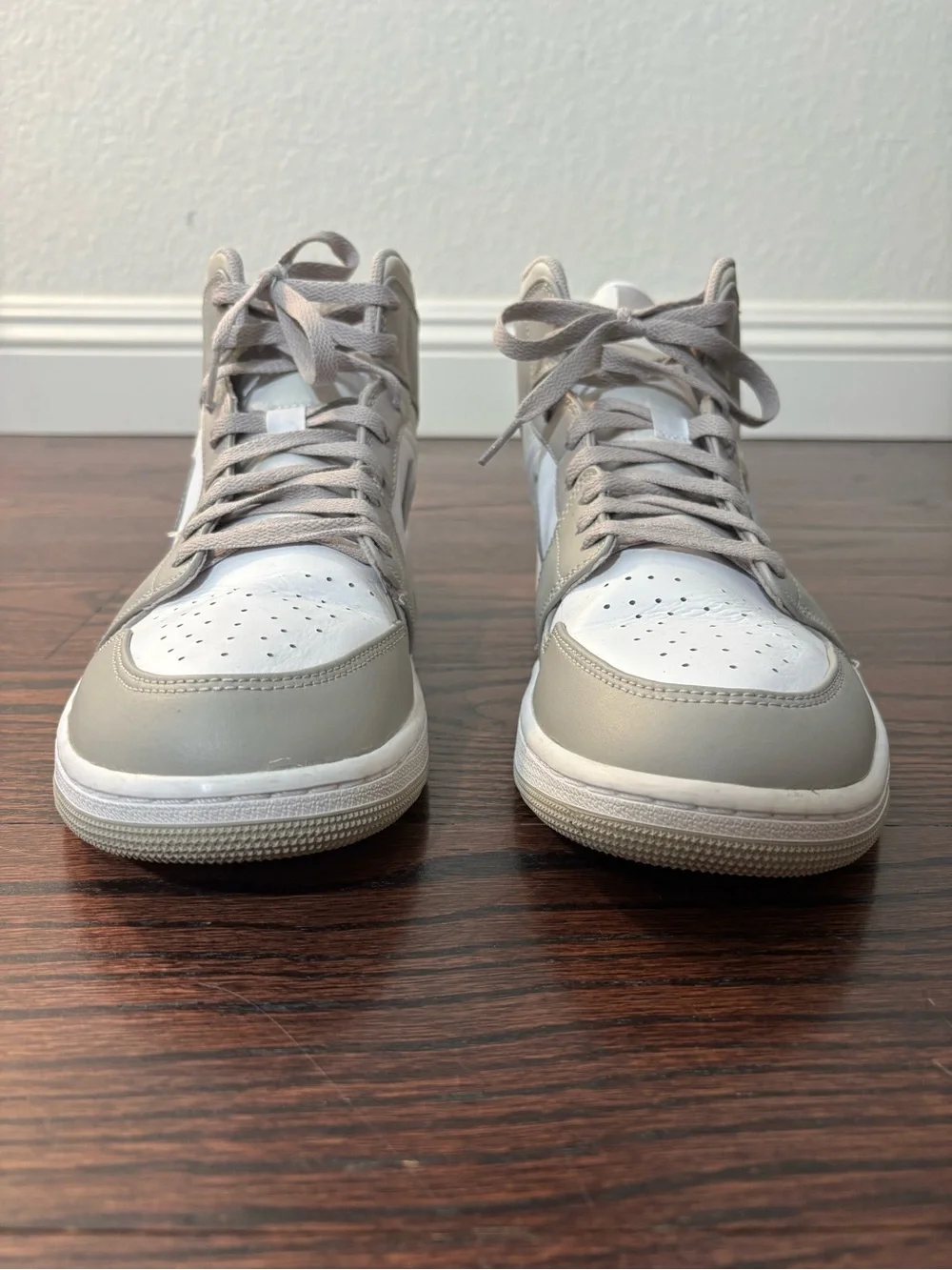 Jordan Air Jordan 1 Mid Sneakers US 12 College Grey Light Bone White